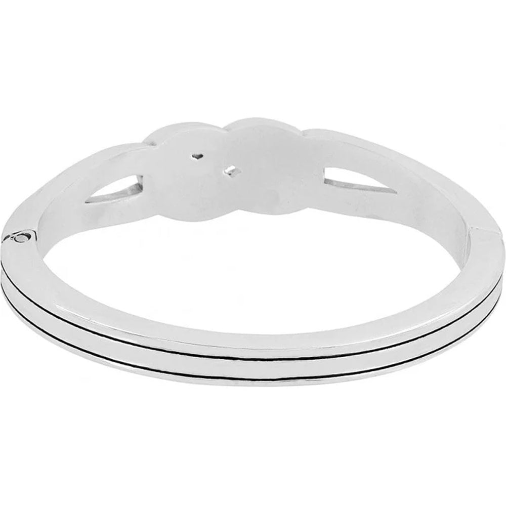 White bracelet with a bow design on a white background