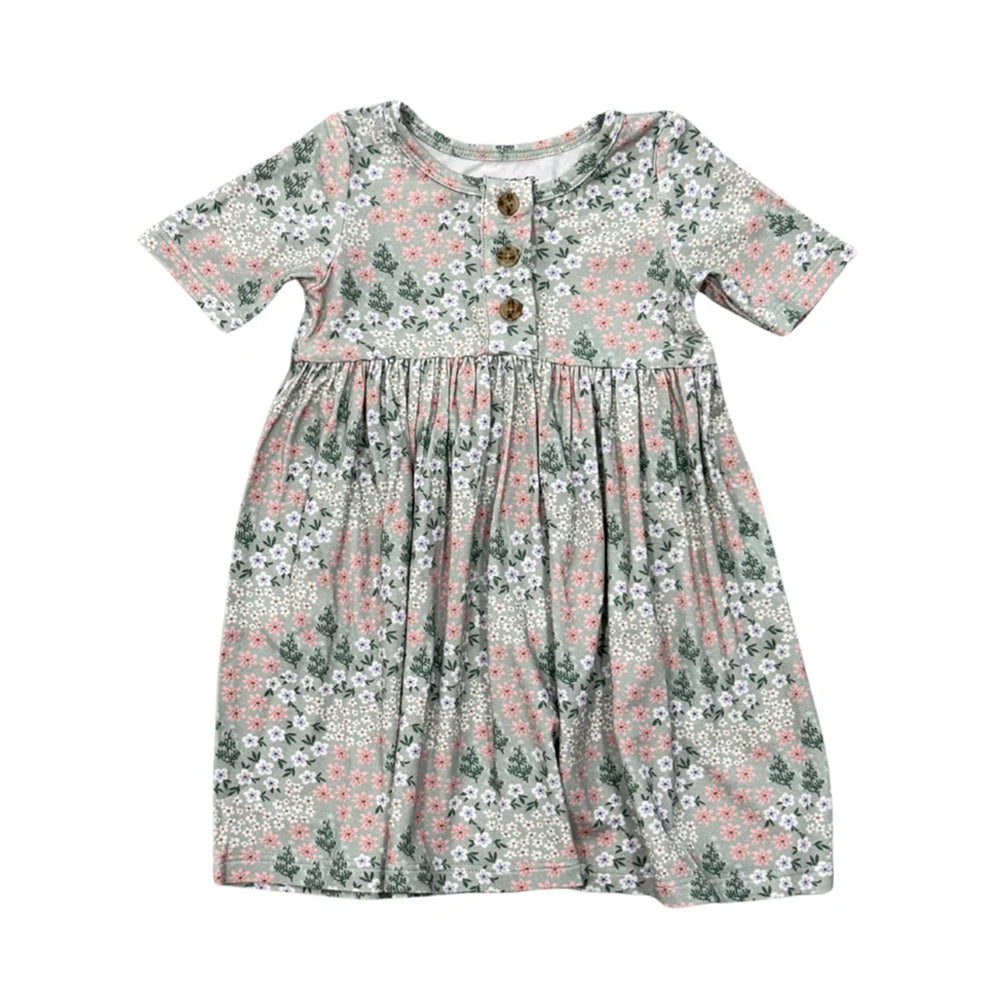 Floral dress on a white background