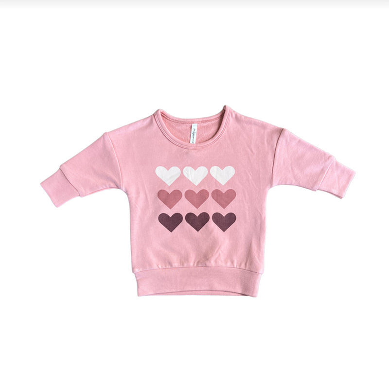 Babysprouts Clothing Hearts Drop Shoulder Sweatshirt