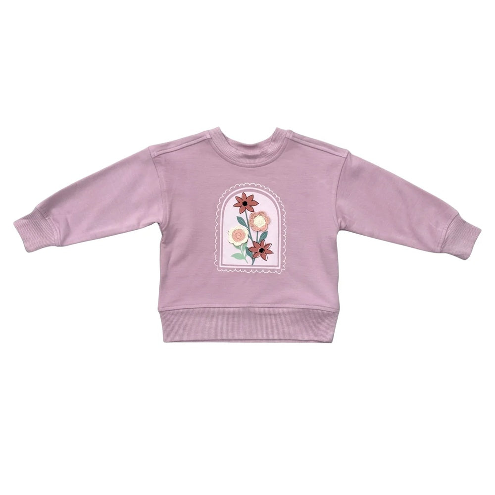 Babysprouts Crochet Flower Boxy Sweatshirt