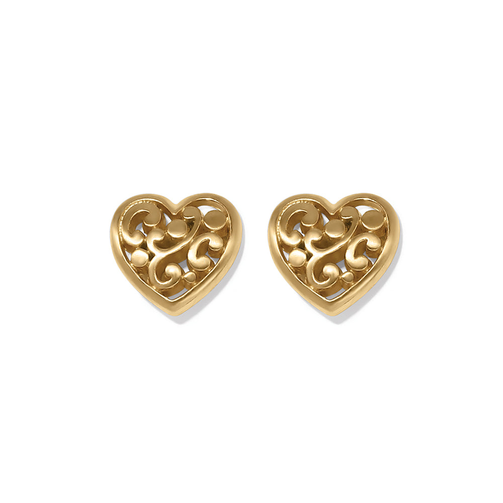 Brighton Contempo Heart Gold Post Earrings
