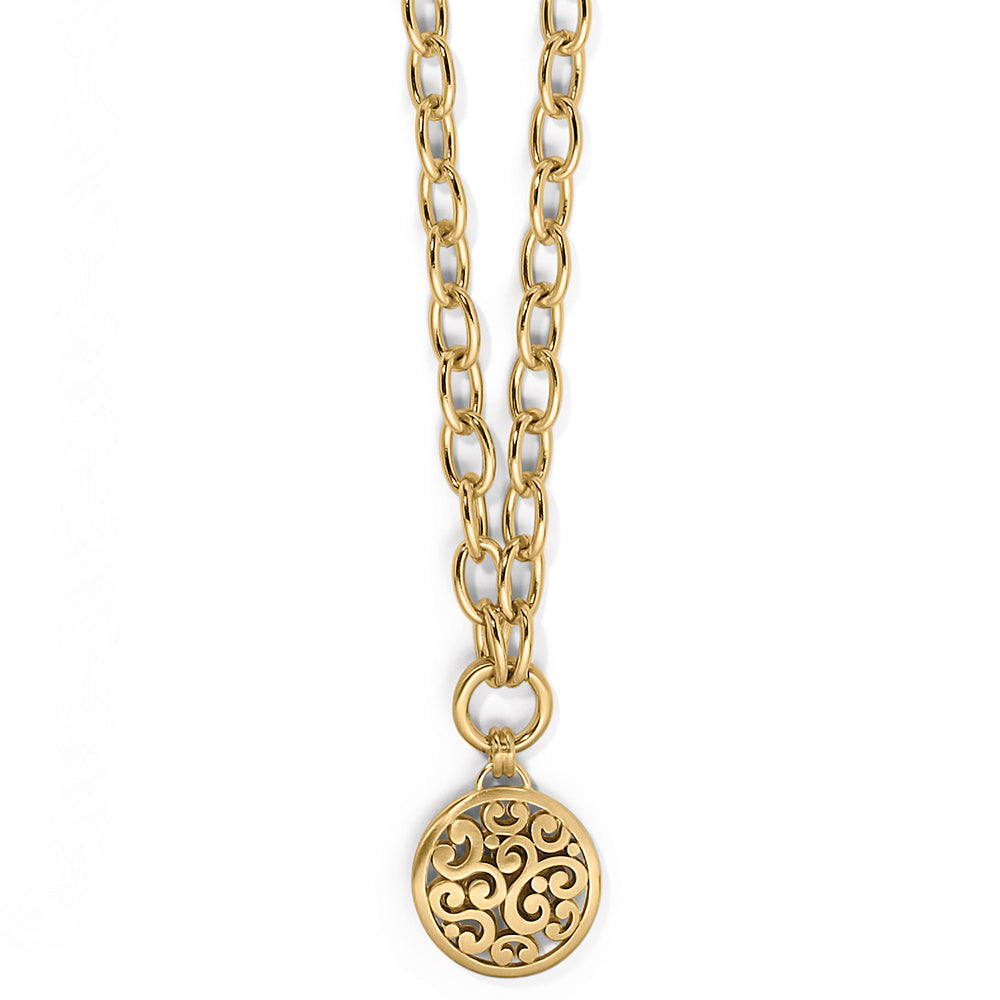 Brighton Contempo Medallian Gold Charm Necklace