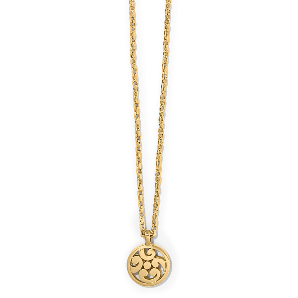 Brighton Contempo Medallion Gold Pendant Necklace