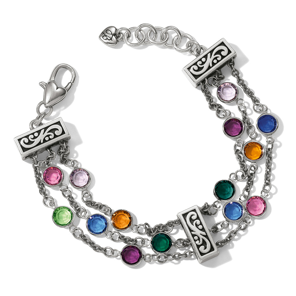 Brighton Elora Gems Tri Strand Bracelet