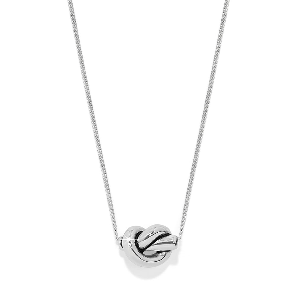 Brighton Interlok Single Knot Mini Silver Necklace