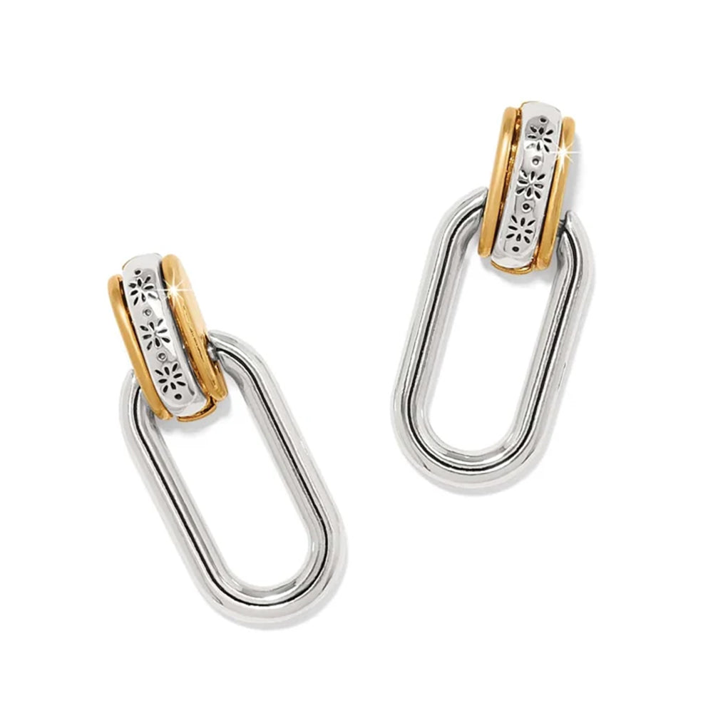 Brighton Mosaic 2 Tone Links Post Drop Earrings