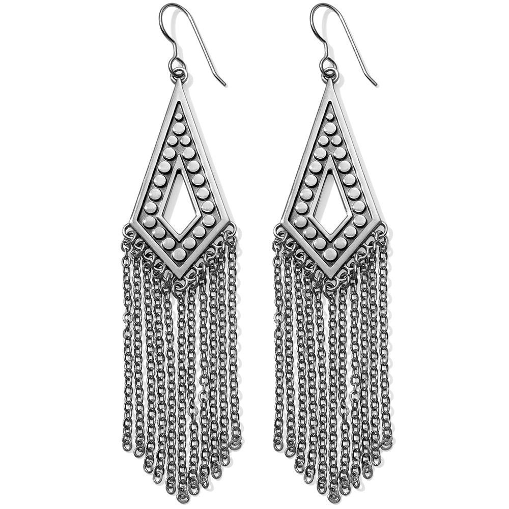 Brighton Pebble Disc Fringe French Wire Earrings