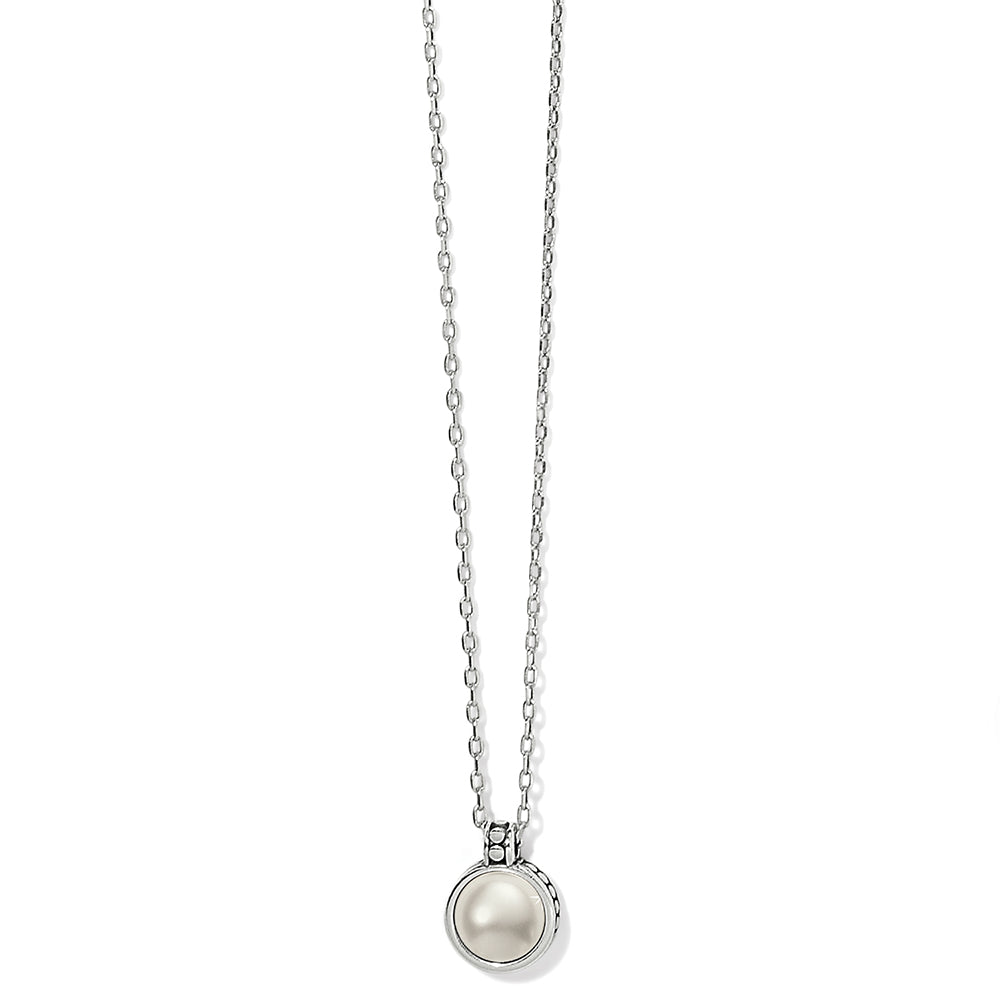 Brighton Pebble Dot Medali Pearl Necklace