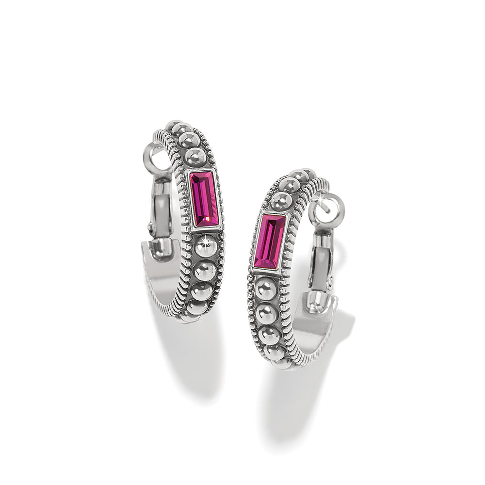 Brighton Pretty Tough Gem Amethyst Hoop Earrings