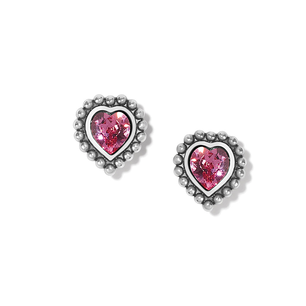 Brighton Shimmer Heart Pink Mini Post Earrings