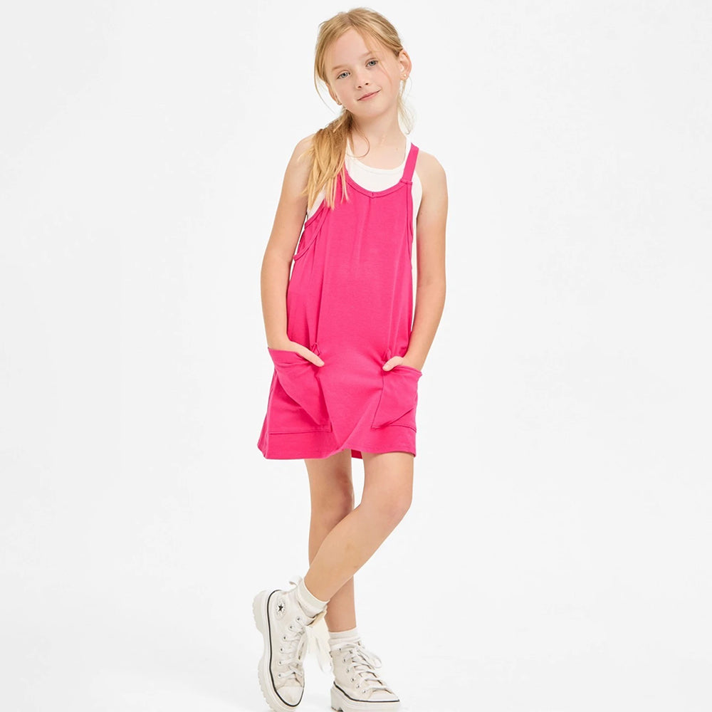 Good Girl Neon Pink Cotton Romper