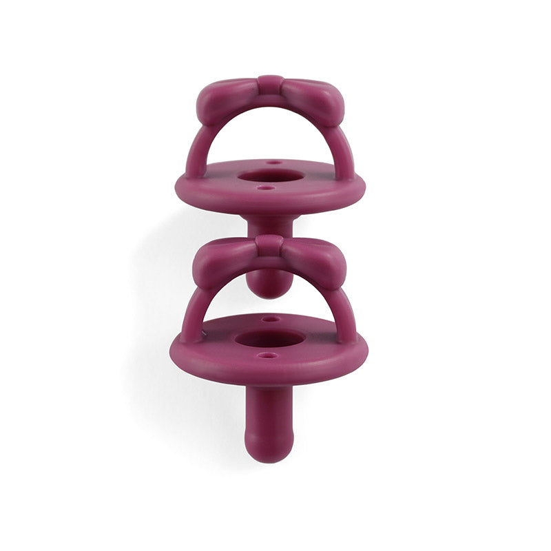 Itzy Ritzy Fuchsia Bows Sweetie Soothers