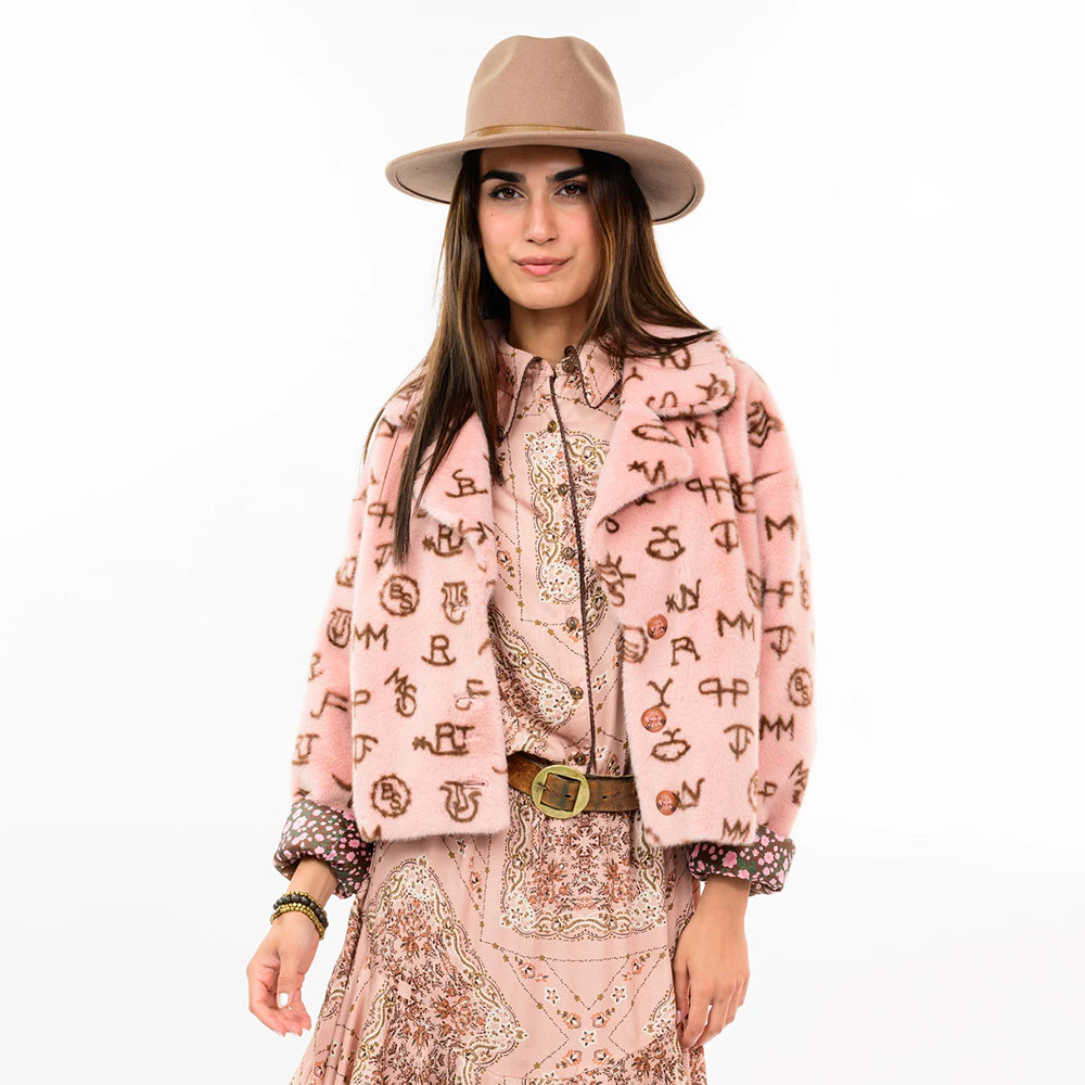 Ivy Jane Blush Banded Fur Jacket