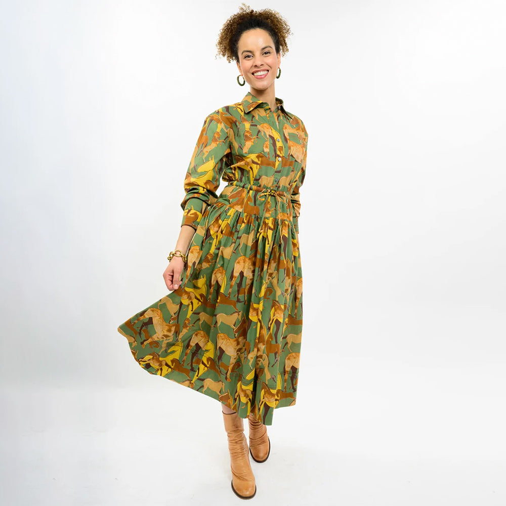 Ivy Jane Green Horse Maxi Dress