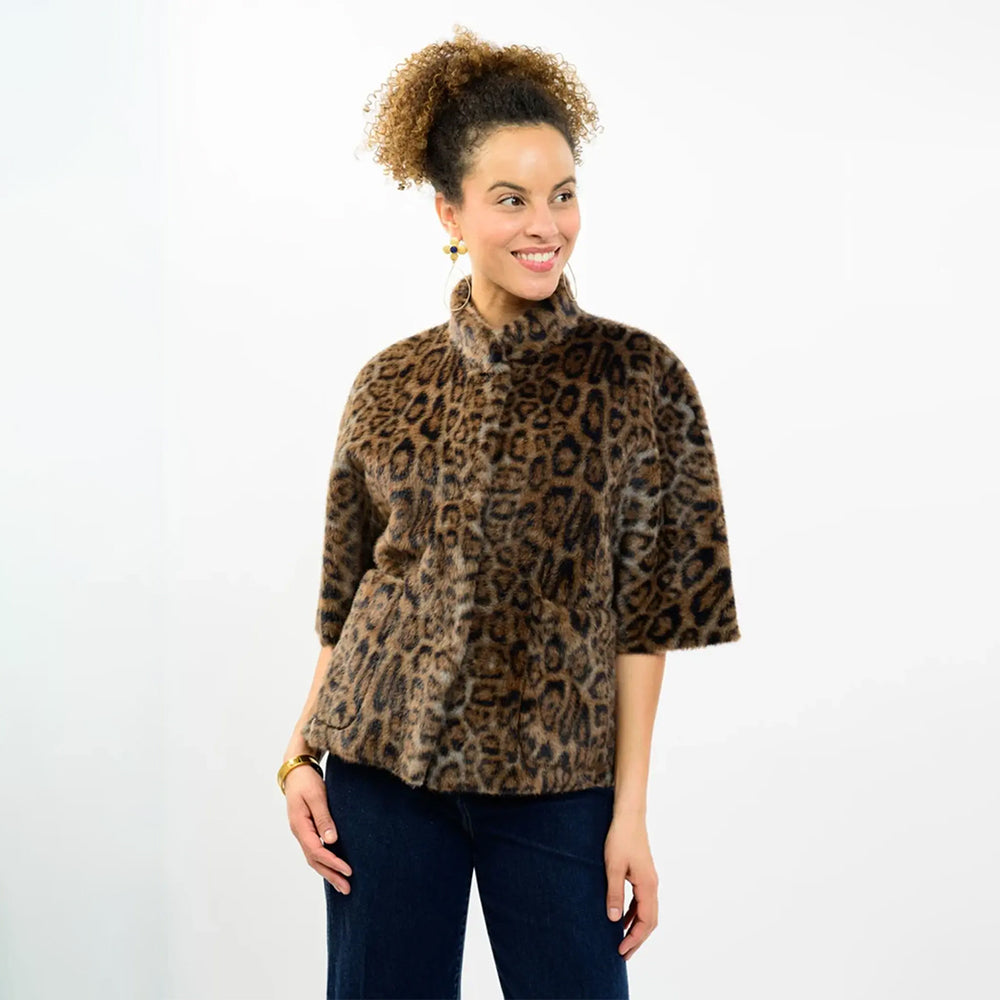 Ivy Jane Leopard Faux Fur Capelet