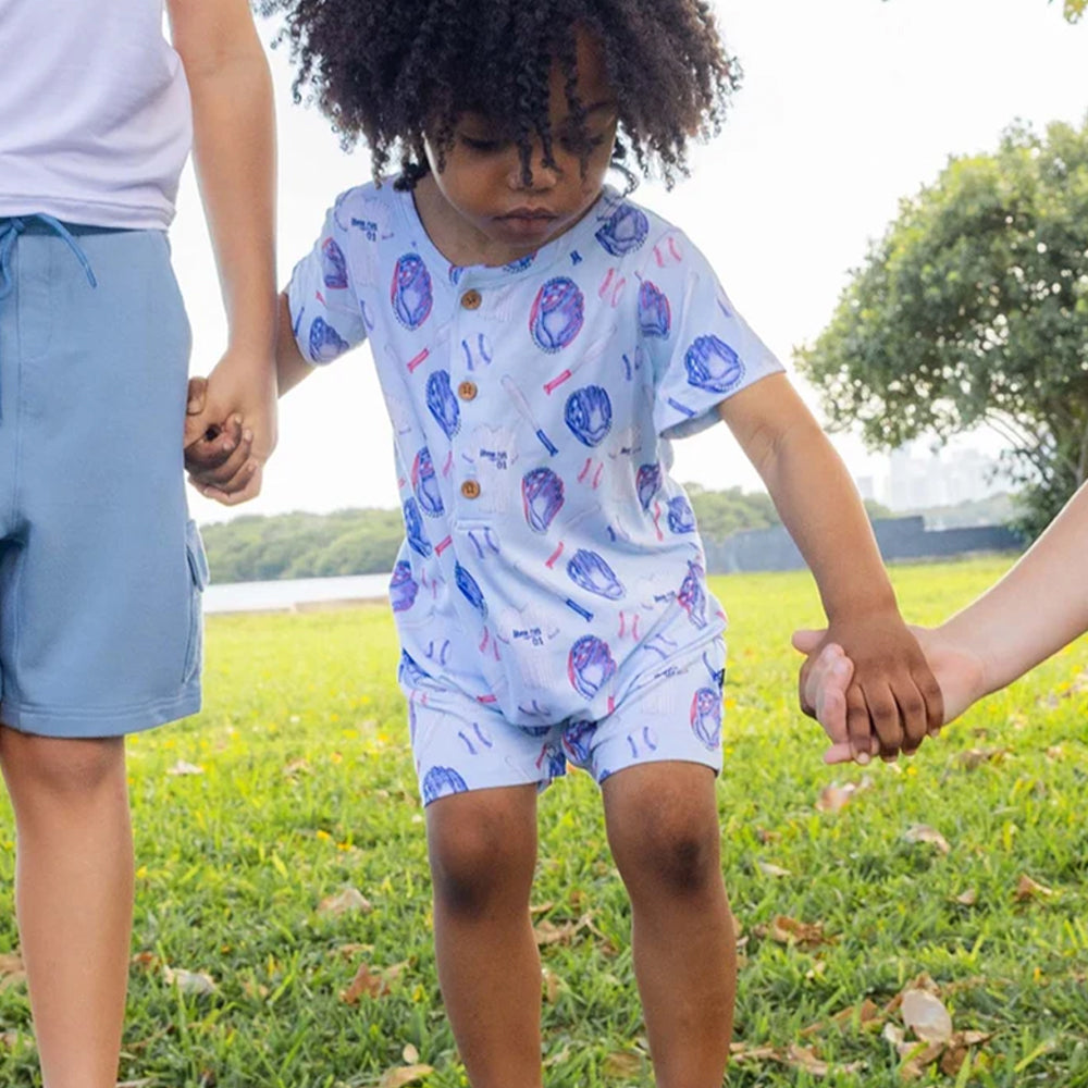 Lev Baby Home Run Henley Romper