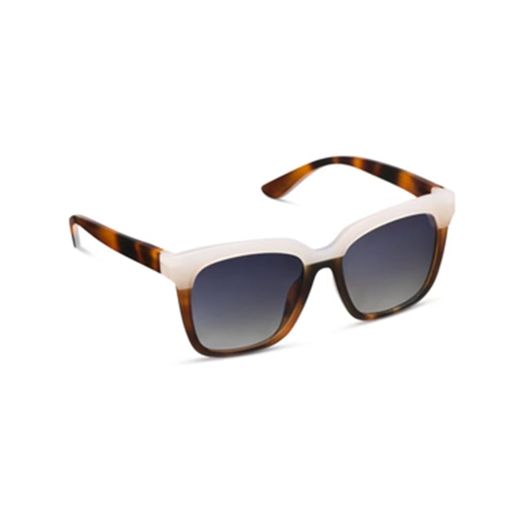 polarized sunglasses in cream and tortoise