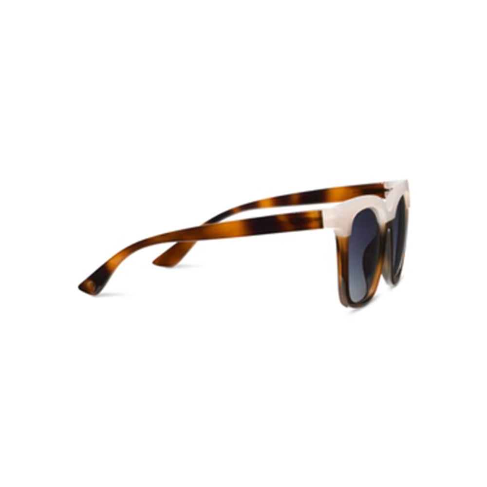 polarized sunglasses in cream and tortoise