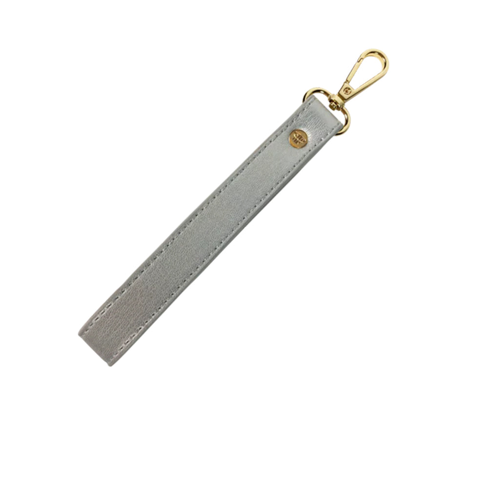 PurseN Wristlet Strap Platinum on white background