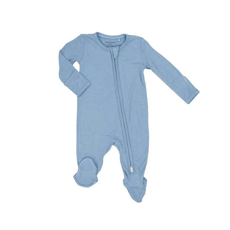 Angel Dear Light Blue Two Way Zipper Footie