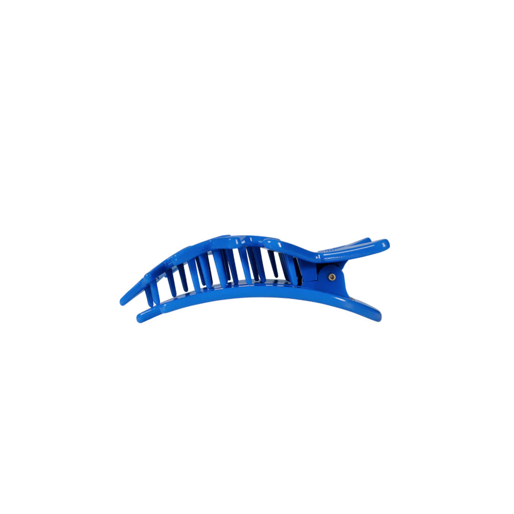 Blue hair clip on a white background