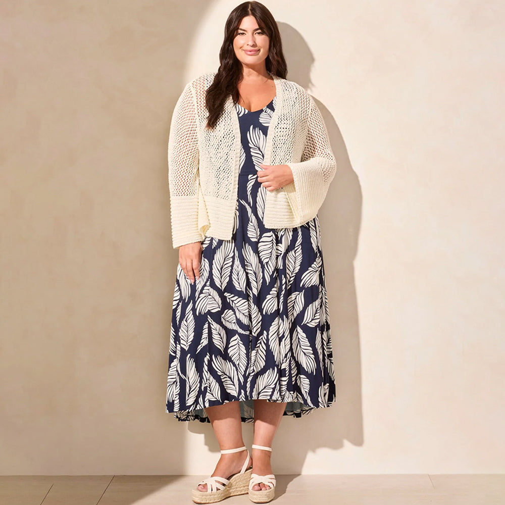 Tribal Clothing Co Bell Sleeve Open Stitch Sweater Cardigan-Cocomilk