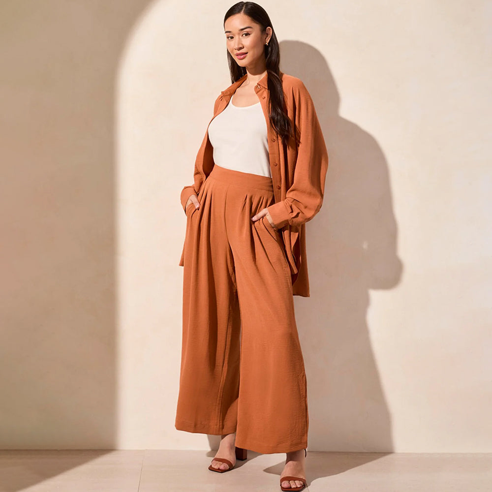 Tribal Clothing Co Flowy Pant with Elastic Waistband Desertsand