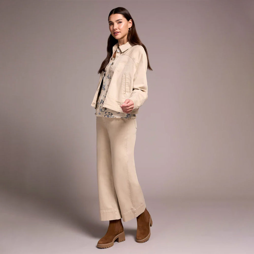 Tribal Clothing Co Long Sleeve Raglan Button Front Jacket-Sandstone