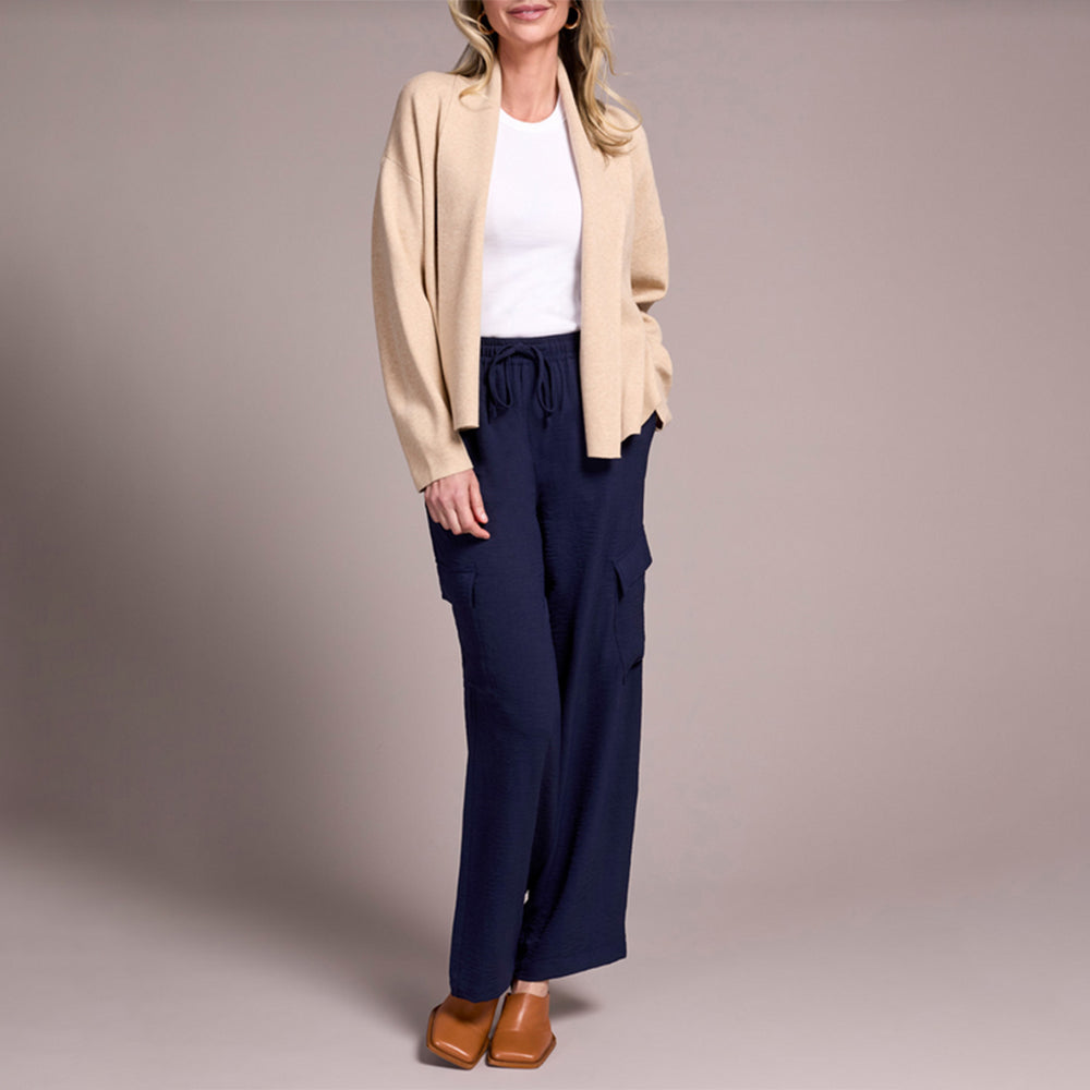 Tribal Clothing Co Long Sleeve Short Coatigan-H Latte