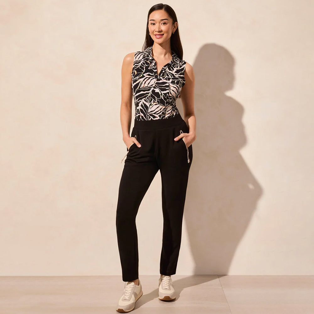 Tribal Clothing Co Pull On Ankle Pant with Pockets-Black