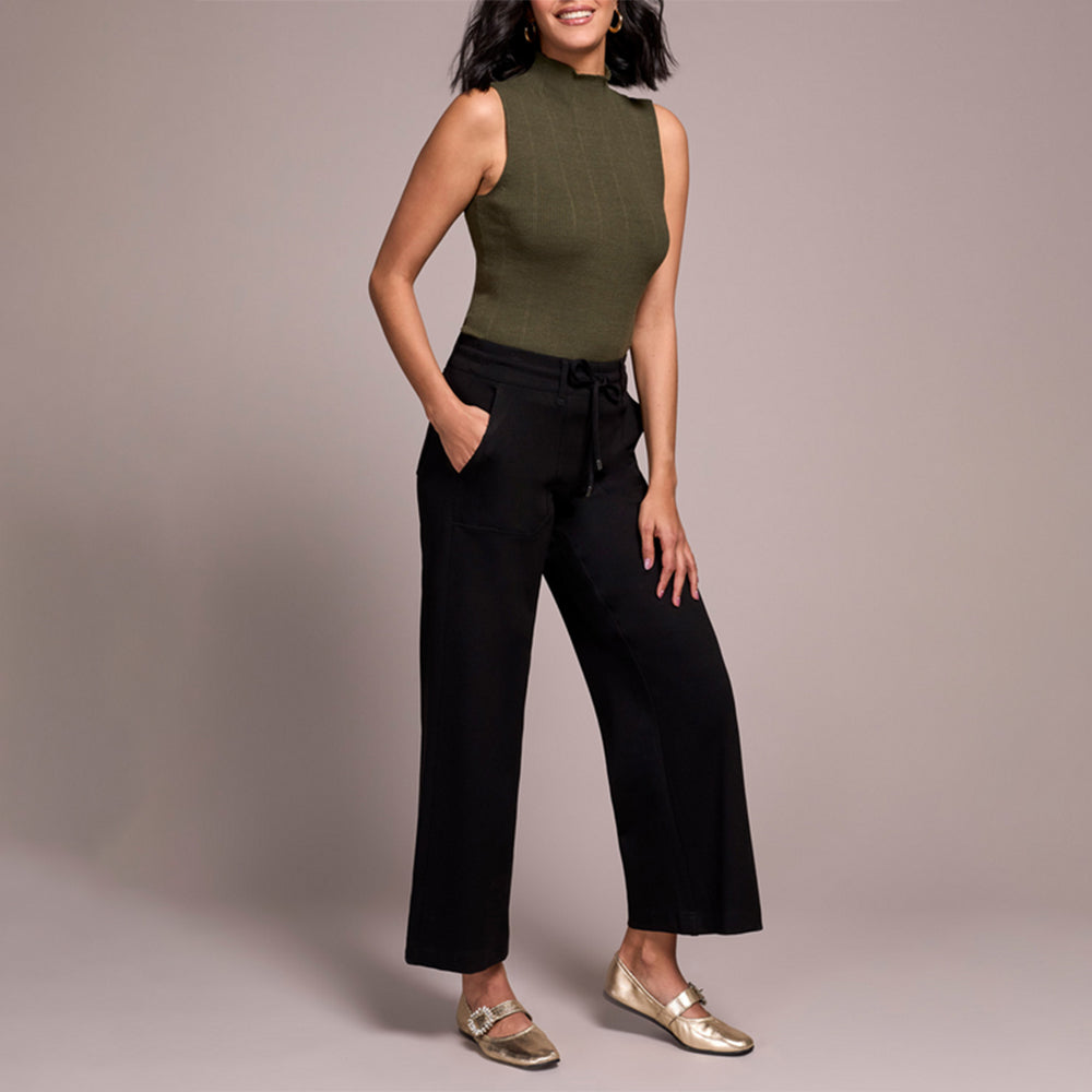 Tribal Clothing Co Pull On Pant W/ Pockets & Drawcord-Black