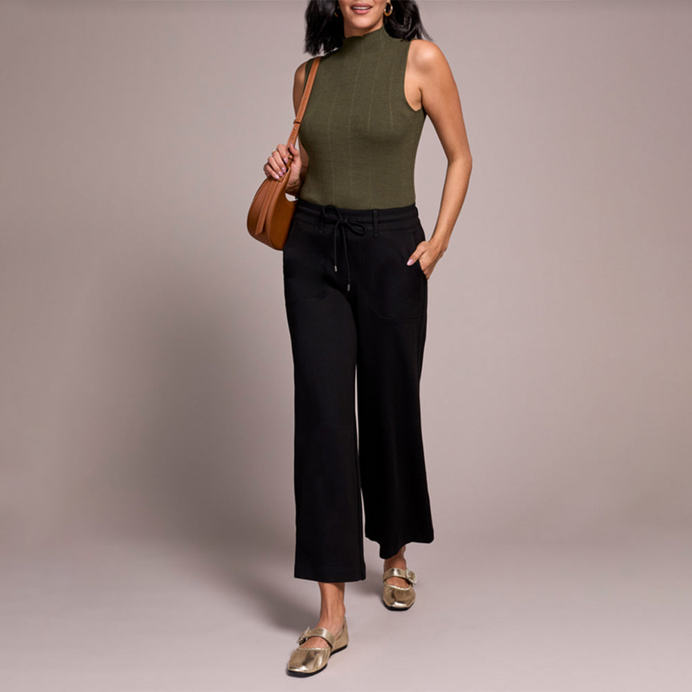 Tribal Clothing Co Pull On Pant W/ Pockets & Drawcord-Black