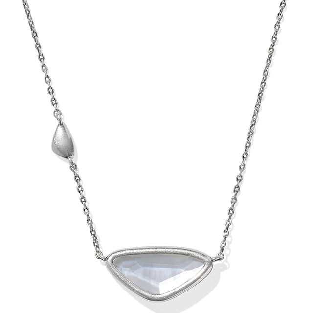 Necklace with a triangular pendant on a white background