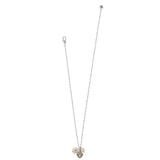 Necklace with heart-shaped pendant on a white background