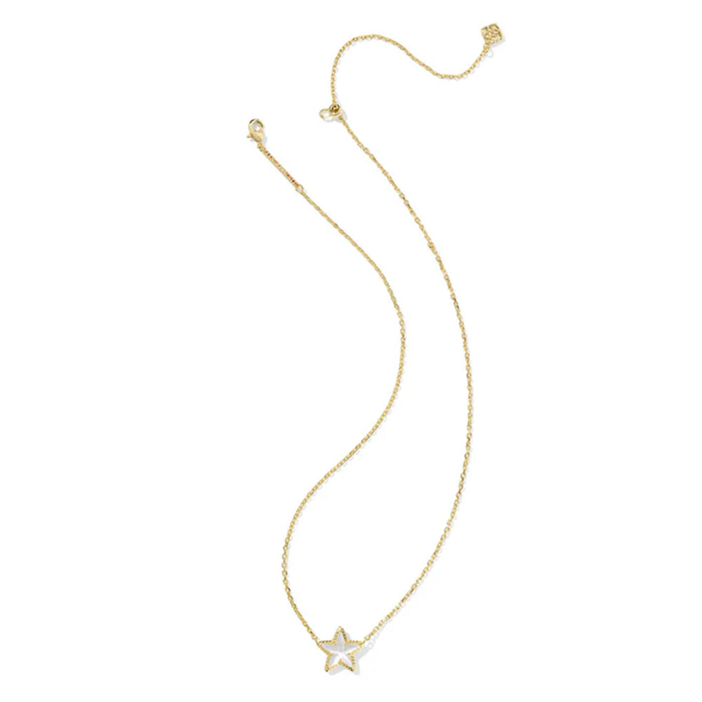 Kendra Scott Cassidy Gold Short Pendant Necklace Ivory Mother of Pearl