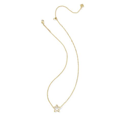 Kendra Scott Cassidy Gold Short Pendant Necklace Ivory Mother of Pearl