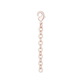 Rose gold chain earring on a white background