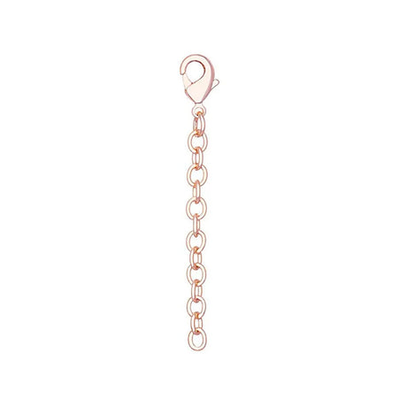 Rose gold chain earring on a white background