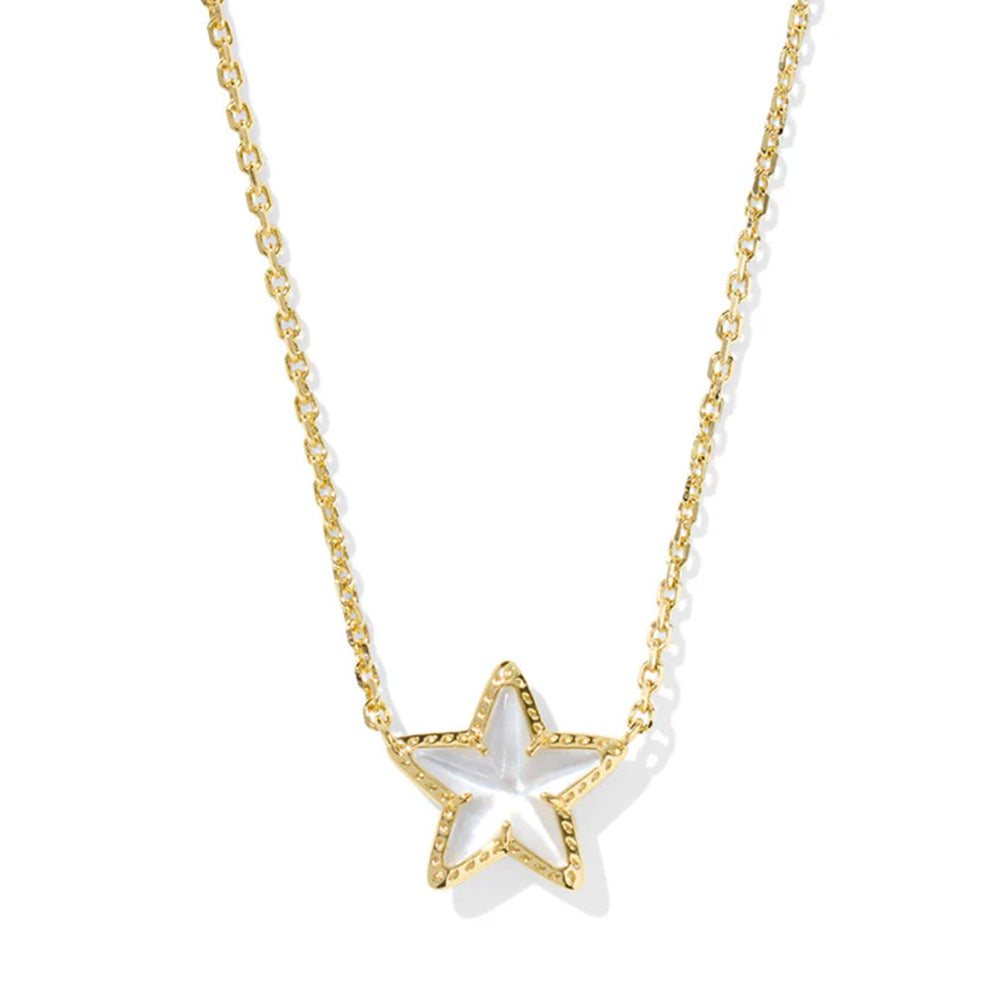 Kendra Scott Cassidy Gold Short Pendant Necklace Ivory Mother of Pearl