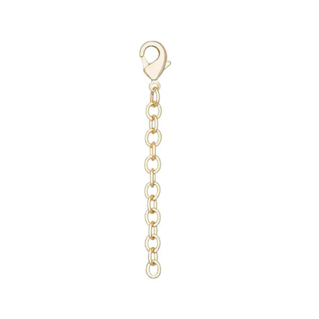 Gold chain with a clasp on a white background