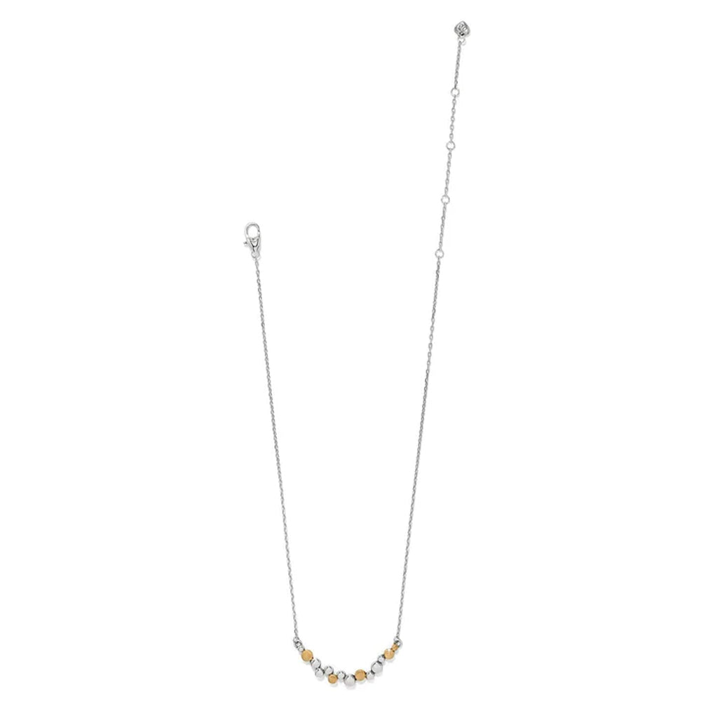 Necklace with small beads on a white background
