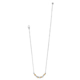 Necklace with small beads on a white background