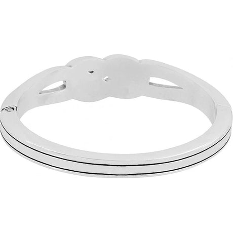 White bracelet with a bow design on a white background