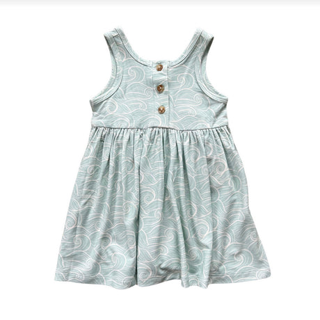 Little girls tank dress with beach wave design