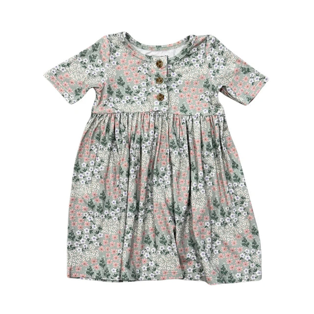 Floral dress on a white background