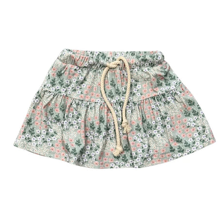 Floral skirt with drawstring on a white background