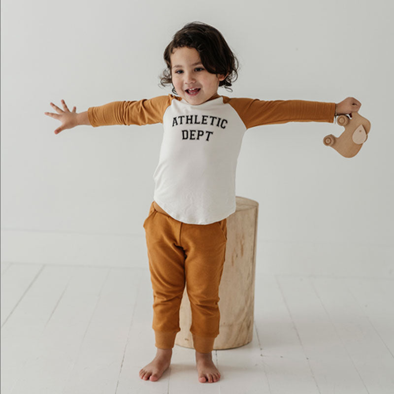 Babysprouts Athletic Dept Long Sleeve Baseball Tee