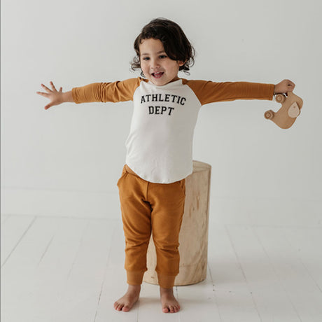 Babysprouts Athletic Dept Long Sleeve Baseball Tee