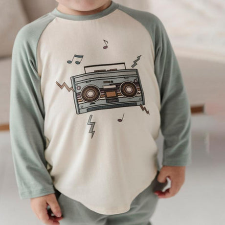 Babysprouts Boombox Long Sleeve Baseball Tee