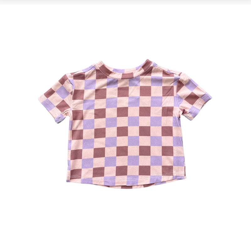 Babysprouts Checker In Burlwood Boxy Tee